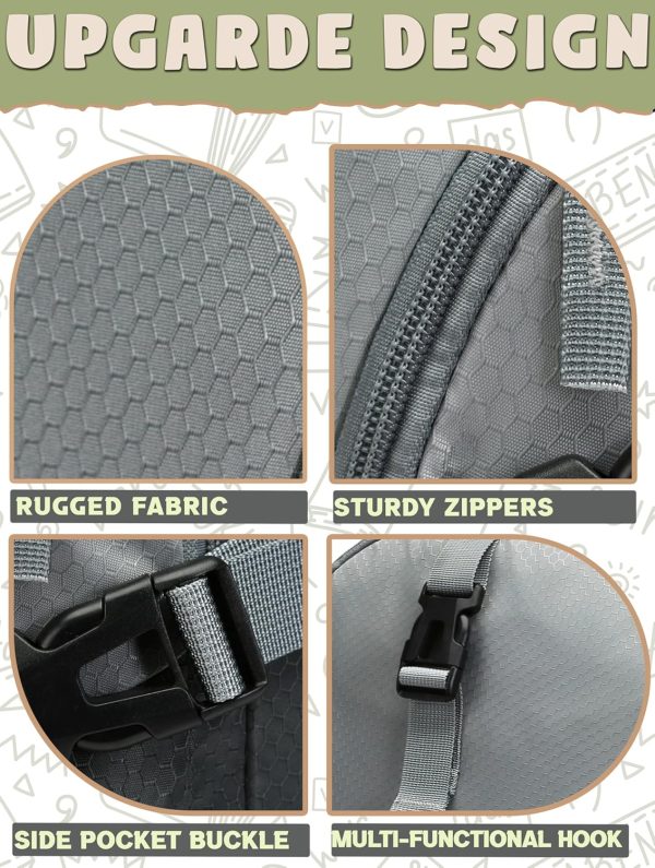 BLUEFAIRY Book Bags for Teens Boys Girls Backpack for High School College Laptop Casual Daypack with Lots of Pockets for Teenagers Adults Women Men Mochila Escolar para Adolescentes 18" Grey - Image 5