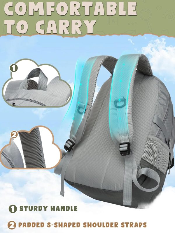 BLUEFAIRY Book Bags for Teens Boys Girls Backpack for High School College Laptop Casual Daypack with Lots of Pockets for Teenagers Adults Women Men Mochila Escolar para Adolescentes 18" Grey - Image 6