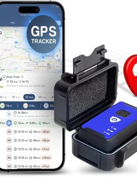 Brickhouse Car Trackers for Your Vehicle – Spark Nano 7 GPS Tracker with Magnetic Waterproof Case – Hidden Real-Time 4G LTE Vehicle Finder – GPS Tracking Device for Cars & More – Subscription Required