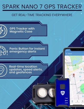 Brickhouse Car Trackers for Your Vehicle – Spark Nano 7 GPS Tracker with Magnetic Waterproof Case – Hidden Real-Time 4G LTE Vehicle Finder – GPS Tracking Device for Cars & More – Subscription Required