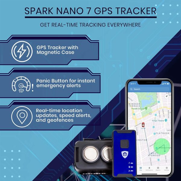 Brickhouse Car Trackers for Your Vehicle - Spark Nano 7 GPS Tracker with Magnetic Waterproof Case - Hidden Real-Time 4G LTE Vehicle Finder - GPS Tracking Device for Cars & More - Subscription Required - Image 2