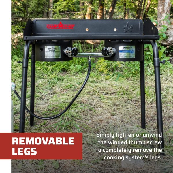 EX60LW Explorer 2 Burner Outdoor Camping Modular Cooking Stove - Image 7
