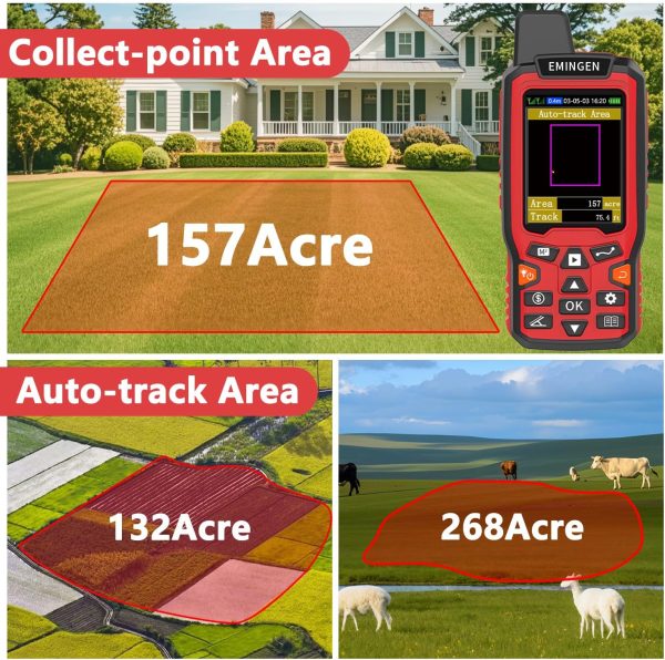 ZL180 Handheld GPS for Surveying, High Precision Rugged Land Surveying Equipment for Ranches, Garden, Farmland and Parking Area Distance Measurement - Image 2